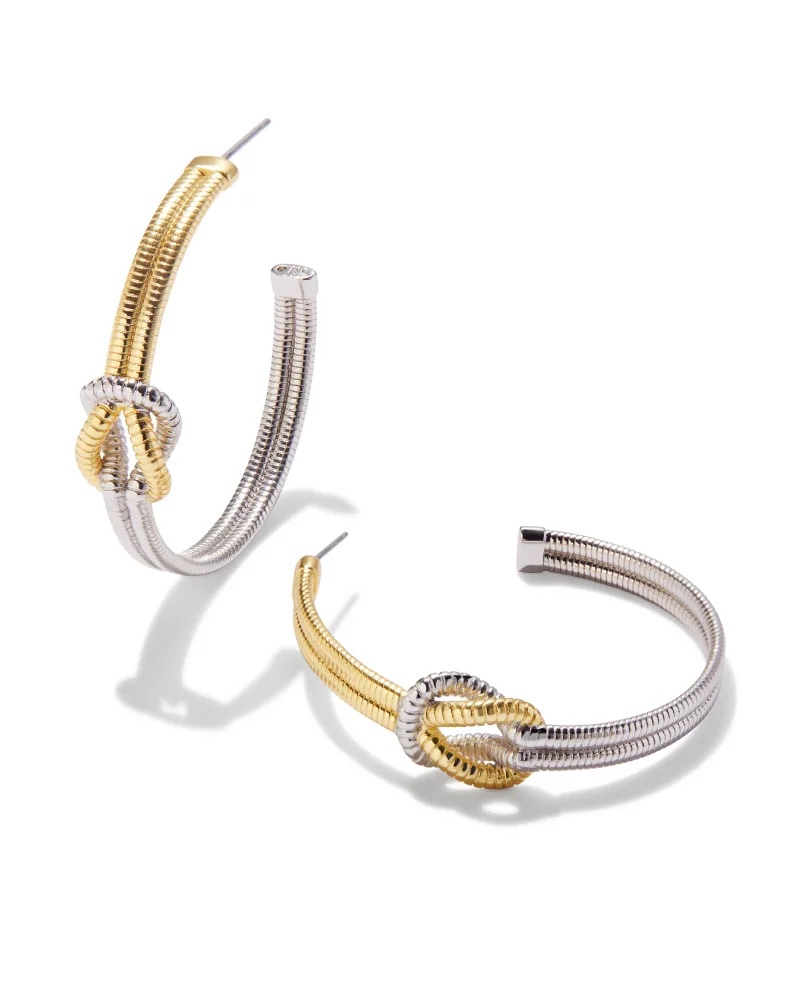 Annie Hoop Earrings in Mixed Metal